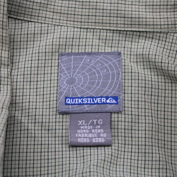 Vintage Button Down Shirt - Quicksilver Green Checker Pattern - Men's XL - Picture 8 of 8